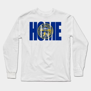 Nebraska Home - State Flag Long Sleeve T-Shirt